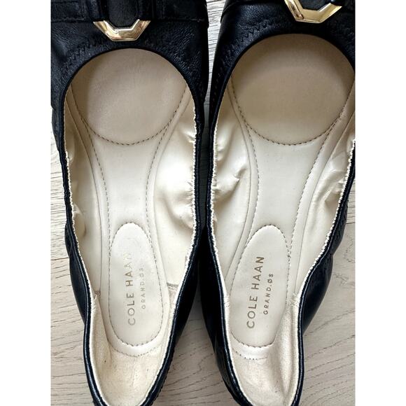 Cole Haan Black leather Ballet Flats Size 8.5 - Picture 5 of 6